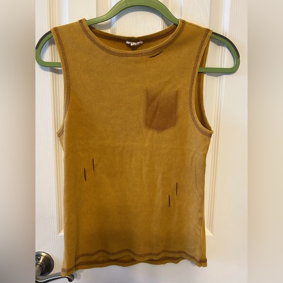 New P.O.L. Caramel Distressed Sleeveless Top - large - Picture 2 of 5